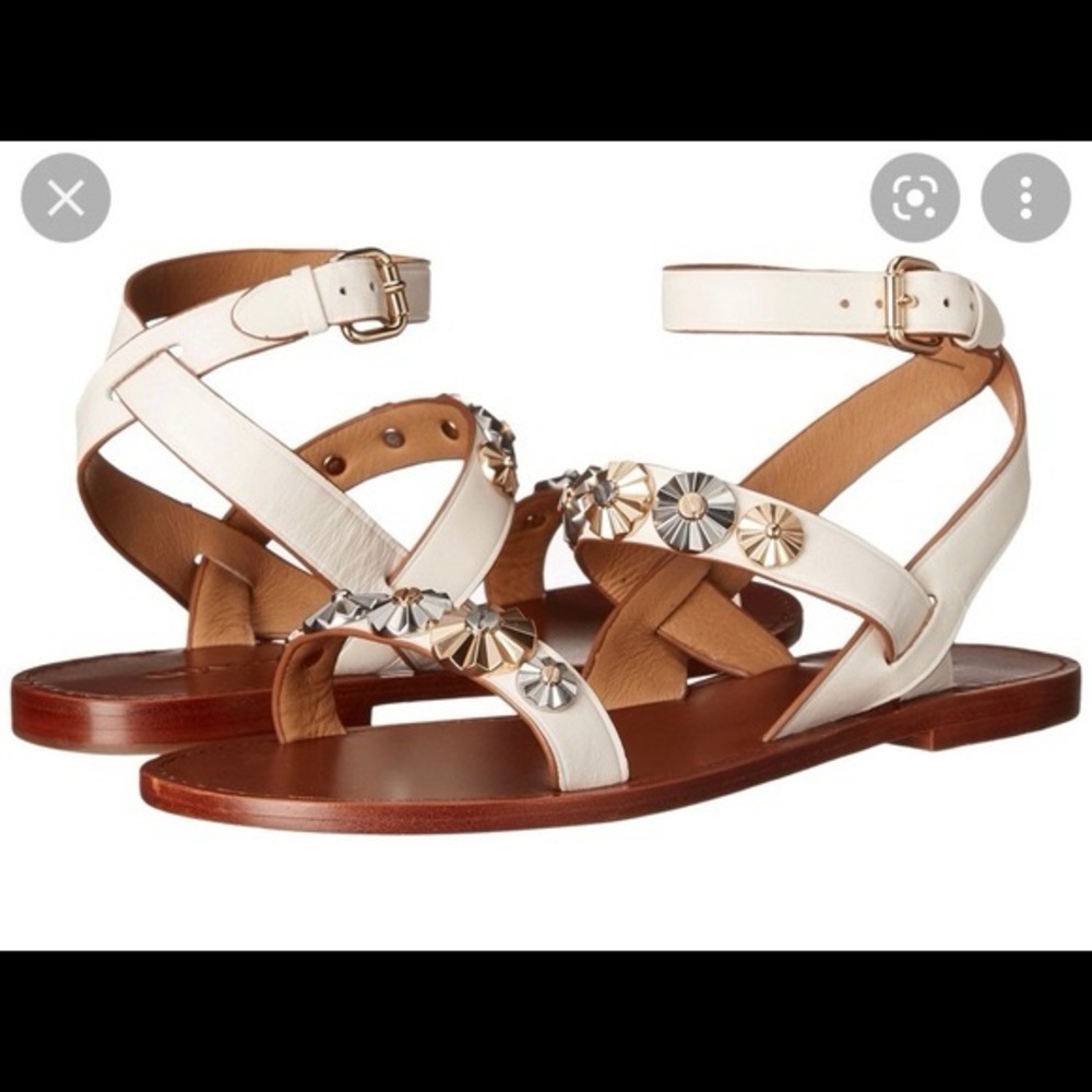 Coach White Sandals